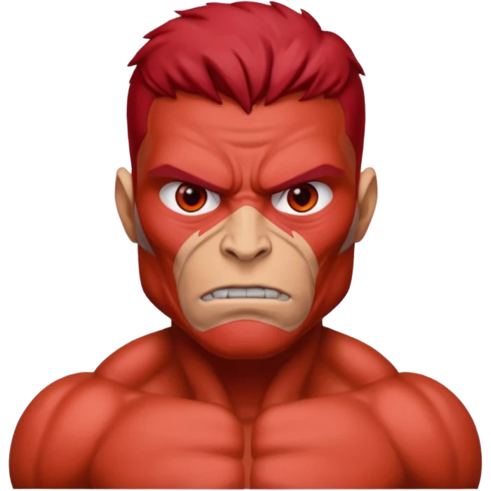 red mutant human emoji