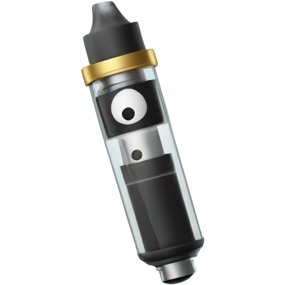 vape pen with steam coming out of top emoji
