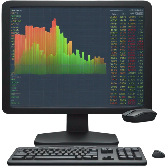 stock market computer emoji