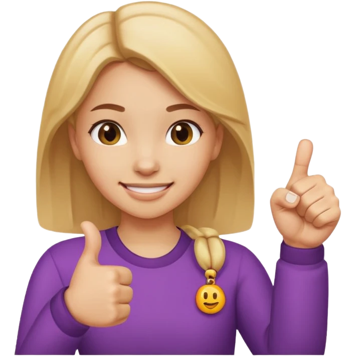 

a girl with a thumb ups and one with thumbs odwnv



 emoji