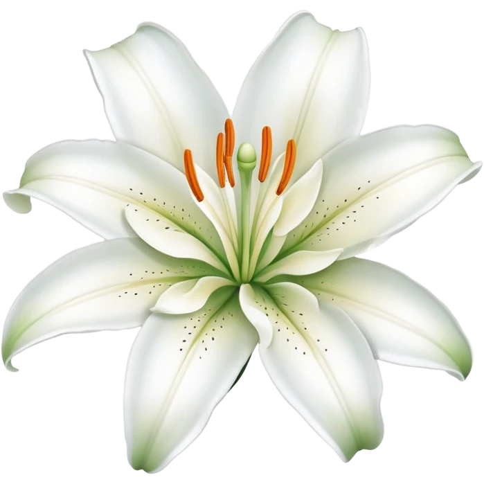 beautiful lily flower with white petals emoji