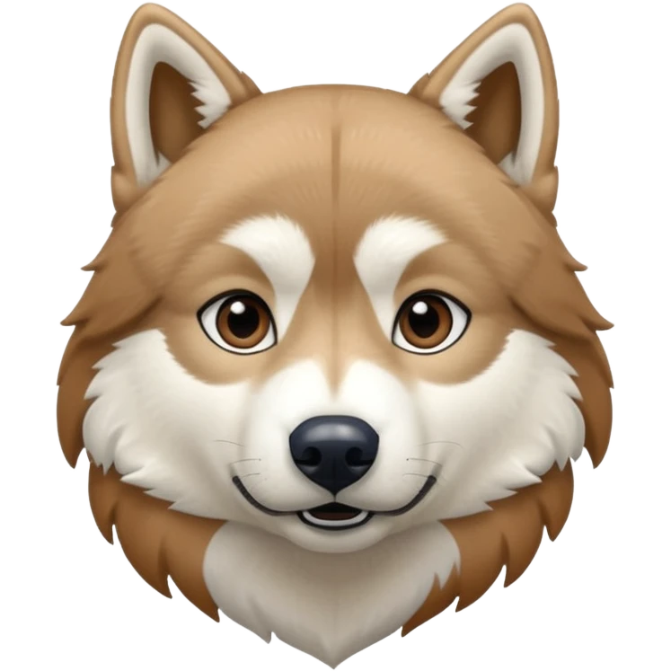 White  brown husky with Seattle Seahawks gear emoji