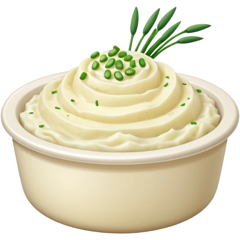 Mashed potatoes with chives emoji