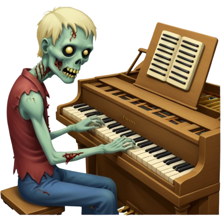 Zombie plays the pianica emoji