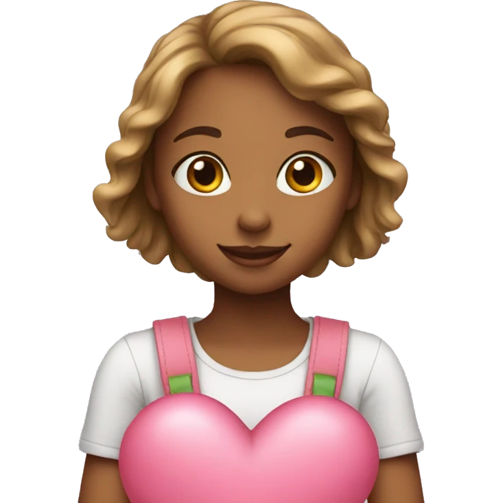 girl sending hearts emoji