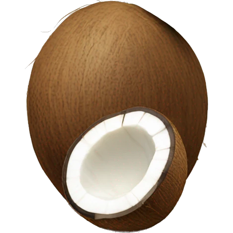 coconut with coconut water in it emoji