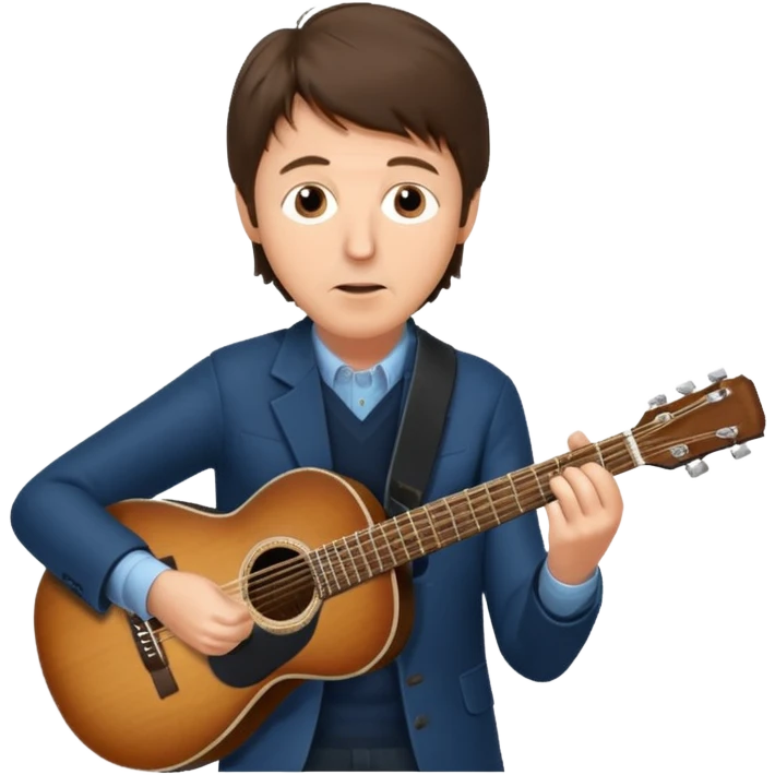 Paul McCartney playing guitar emoji