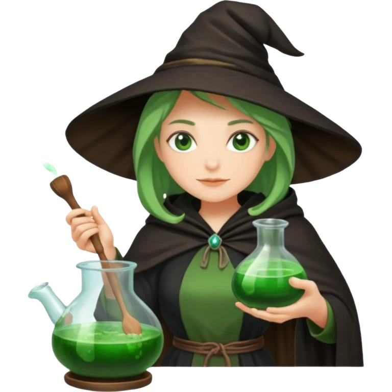 green witch cooking potion emoji