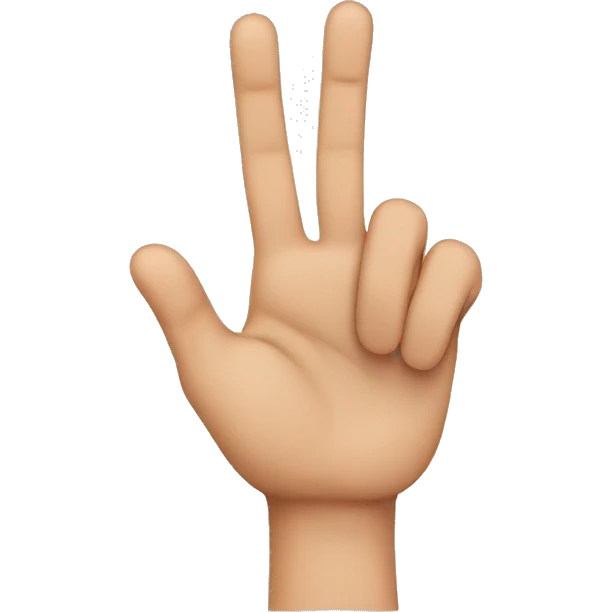 3 fingers  emoji