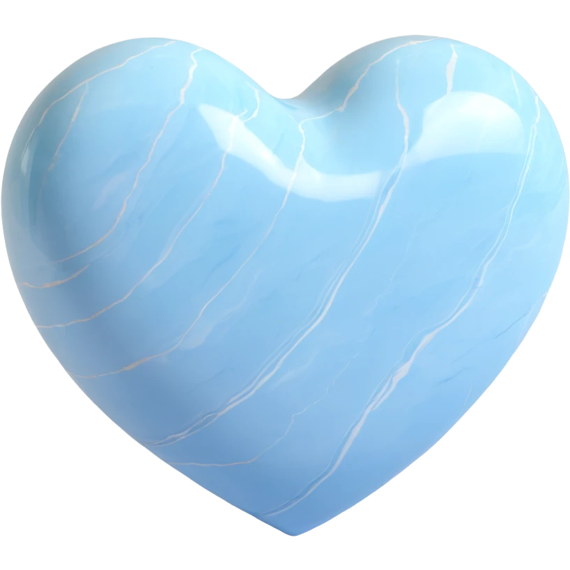 marble lightblue heart emoji