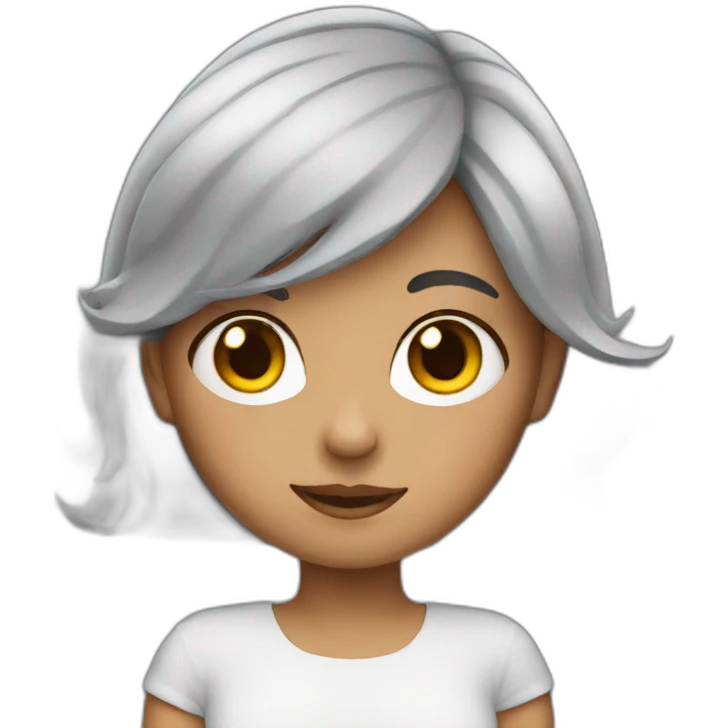 girl with grey hair emoji