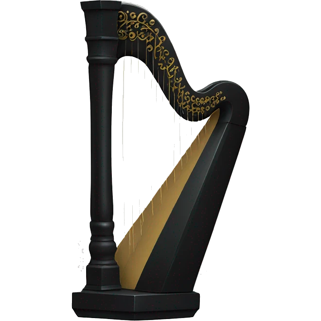 Black harp emoji
