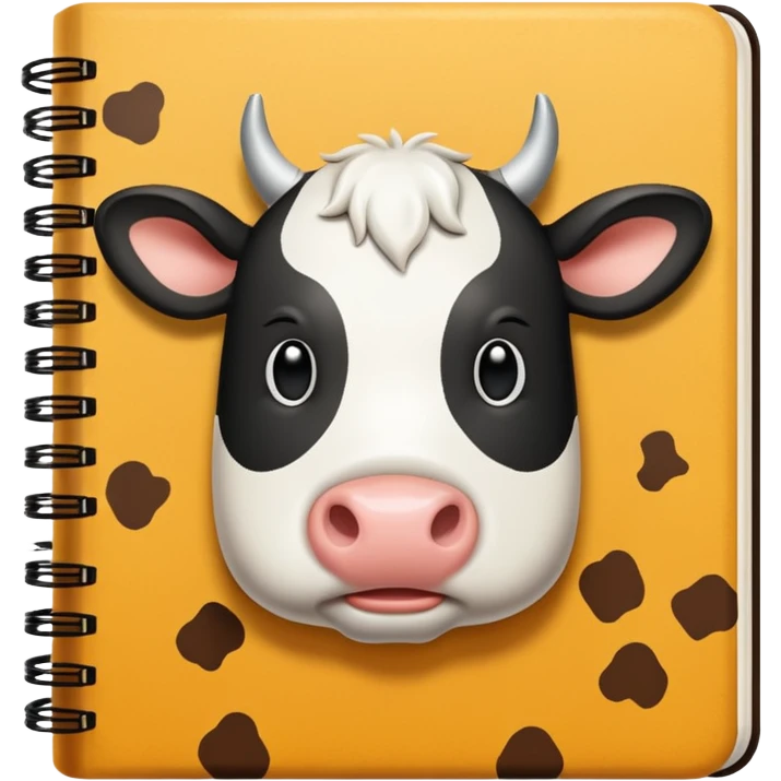 Cow print journal emoji