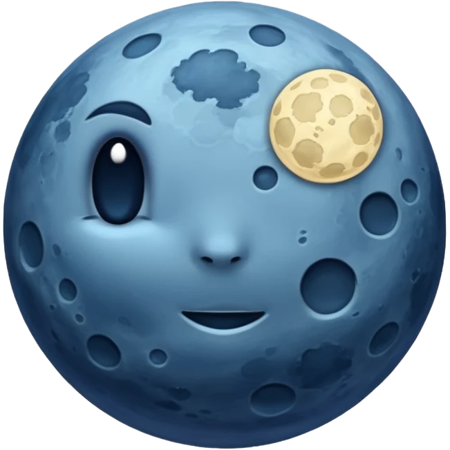 The navy moon emoji