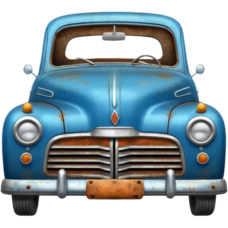 blue old car emoji