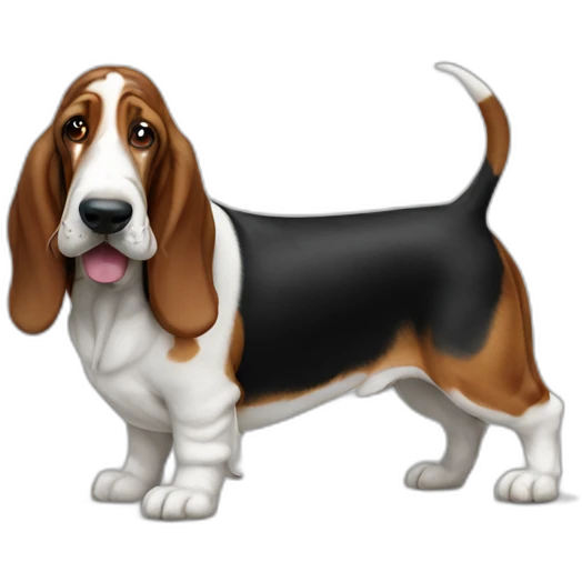 Dog basset hound full-height emoji