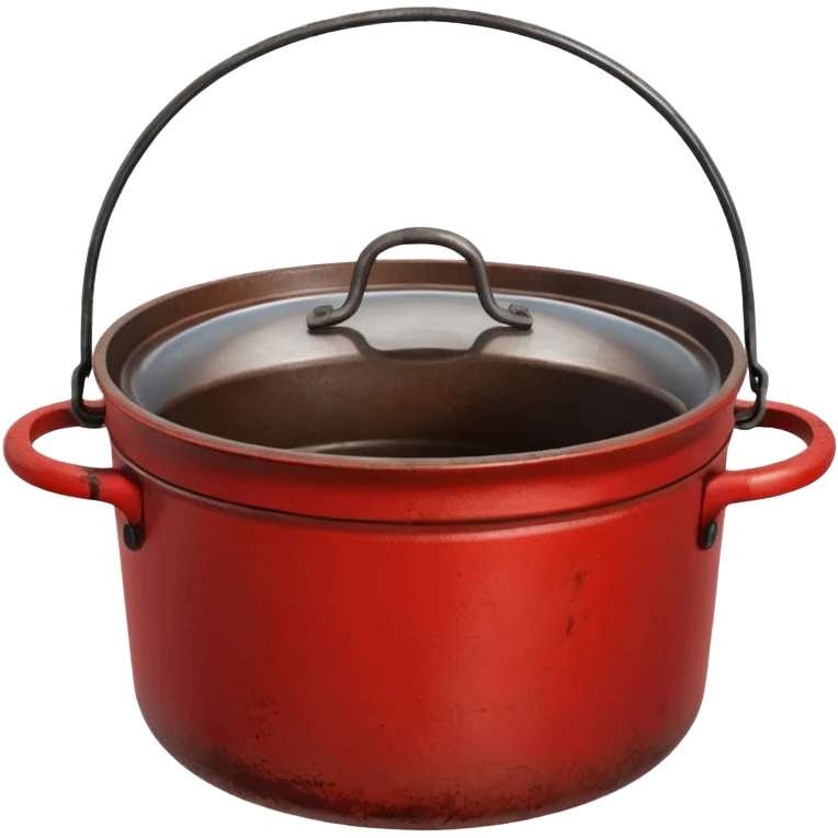 cooking pot red   emoji