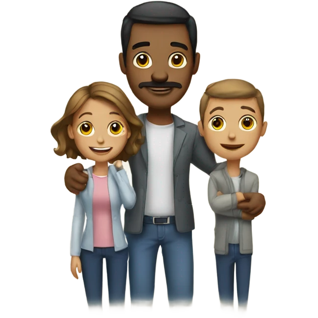 Family man wife 2 boys emoji