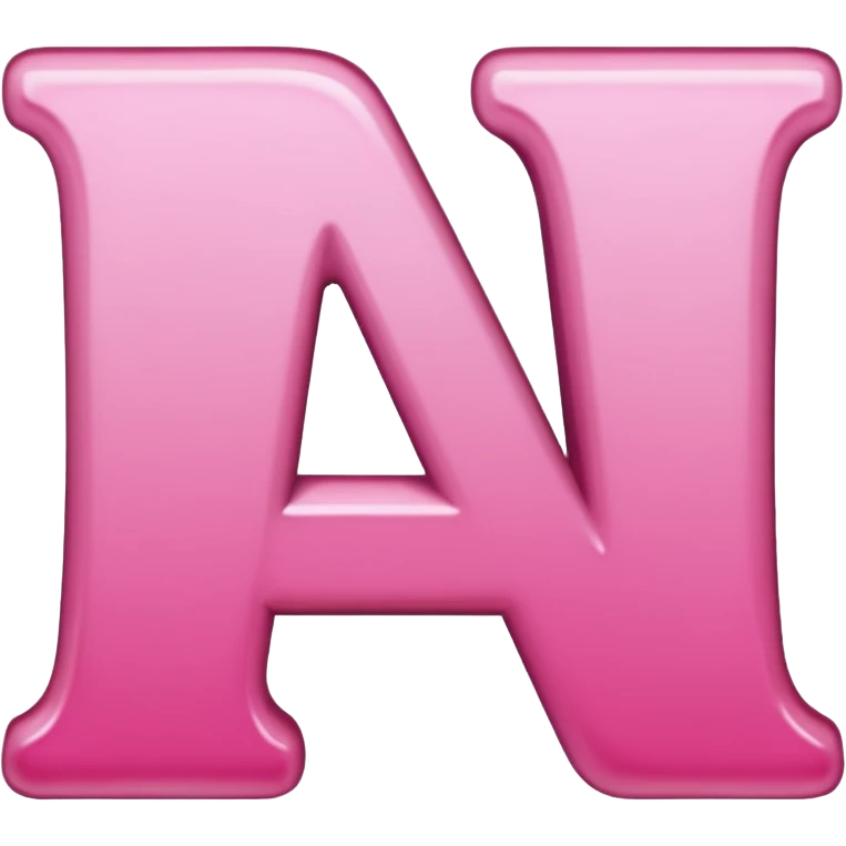 cute pink “A” emoji