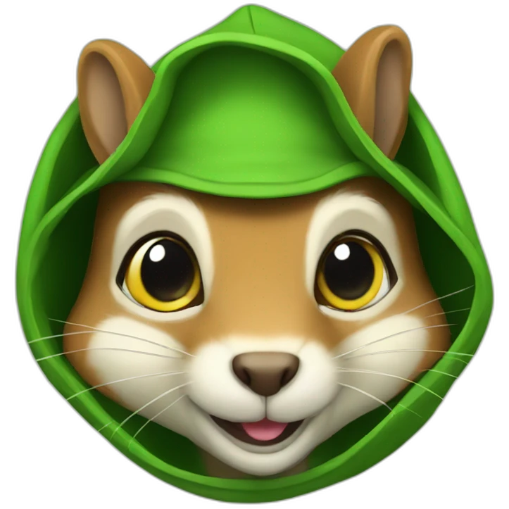 green hood squirrel emoji