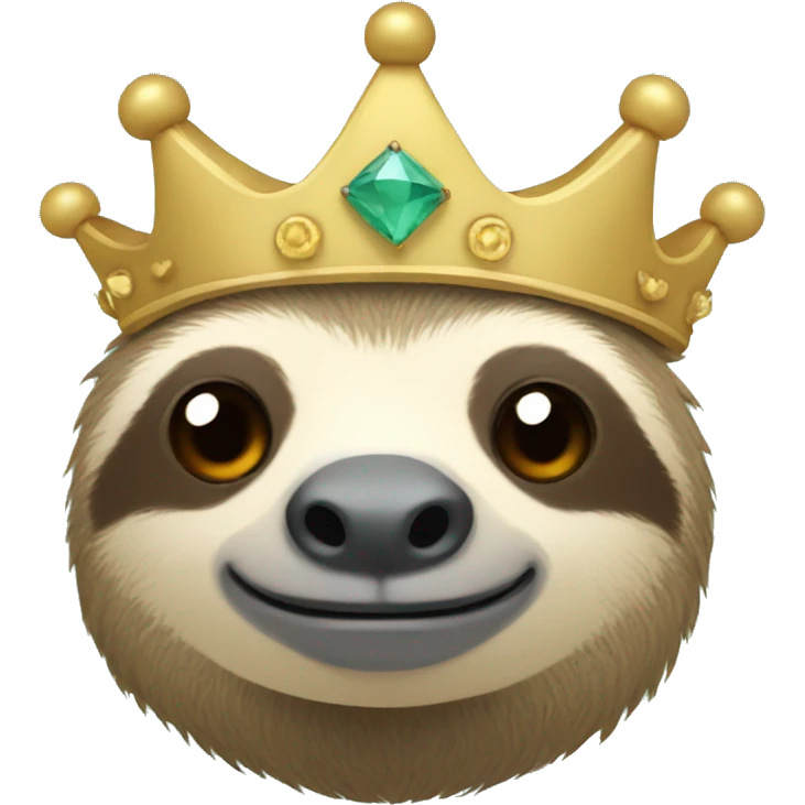 Sloth with a crown emoji