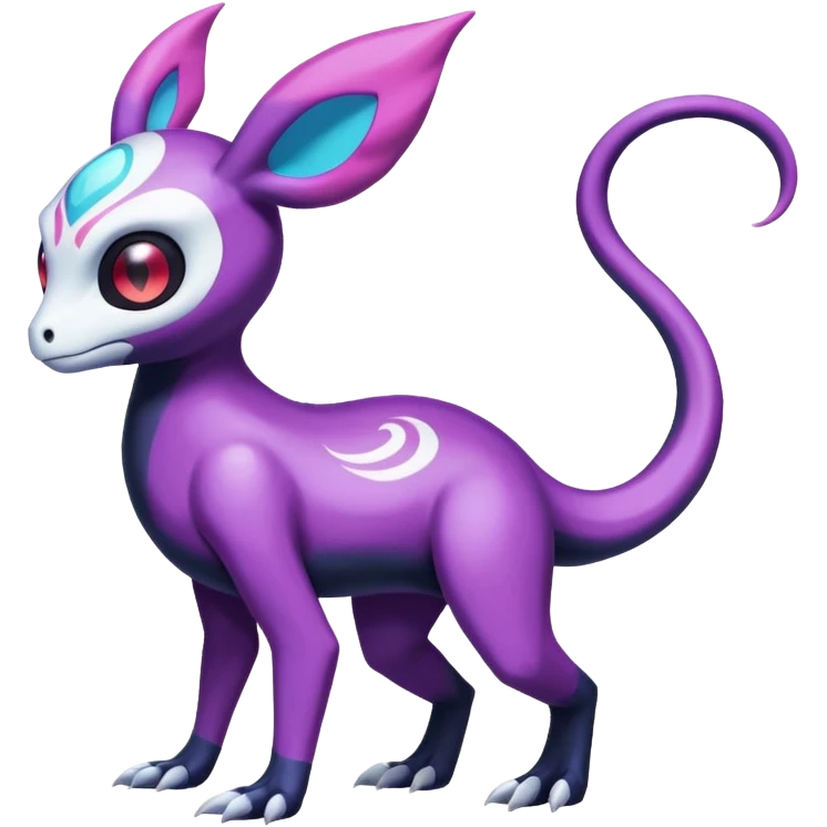 Shiny Duskull-Salandit-Sylveon-Fakémon-hybrid-creature (full body)  emoji