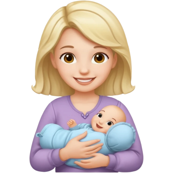 woman with eros baby clothes emoji