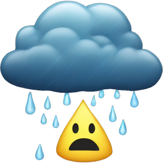 rain and ligtning emoji