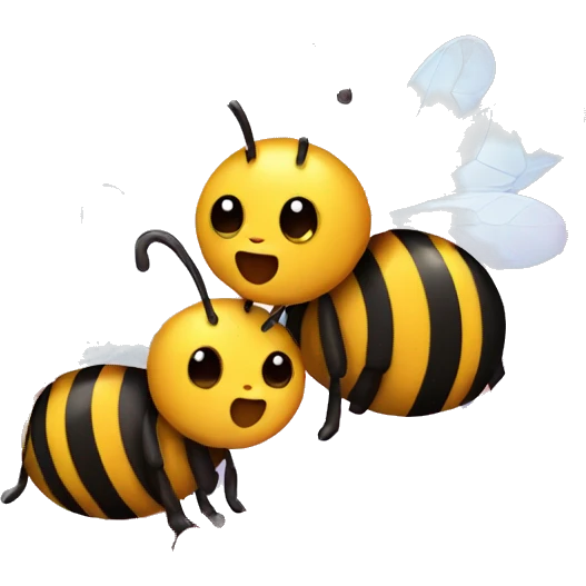 Two bees in love emoji