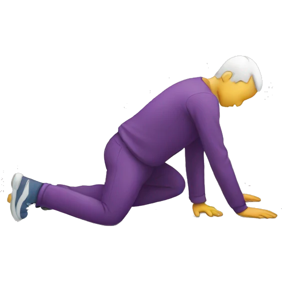 person crawling emoji