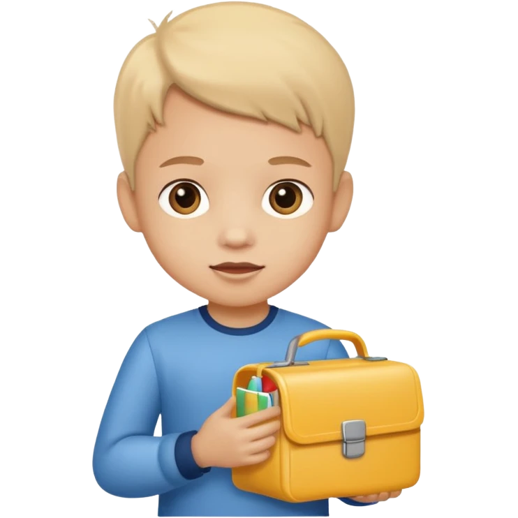 child with lunchbox emoji
