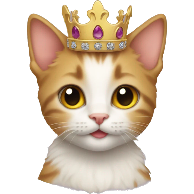 kitten with a crown emoji