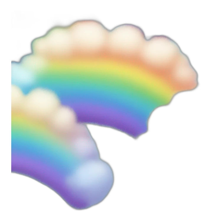 Fluffy rainbow emoji