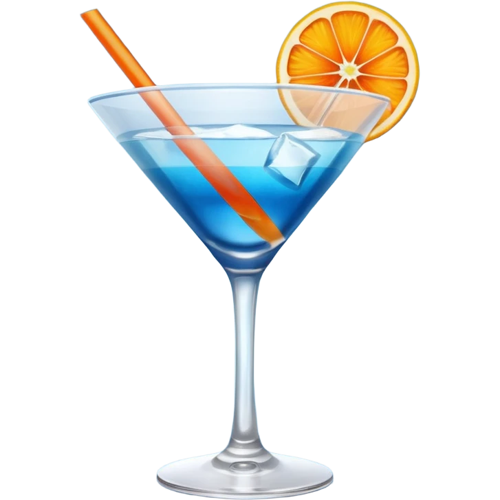 Blue giant Cocktail with orange emoji