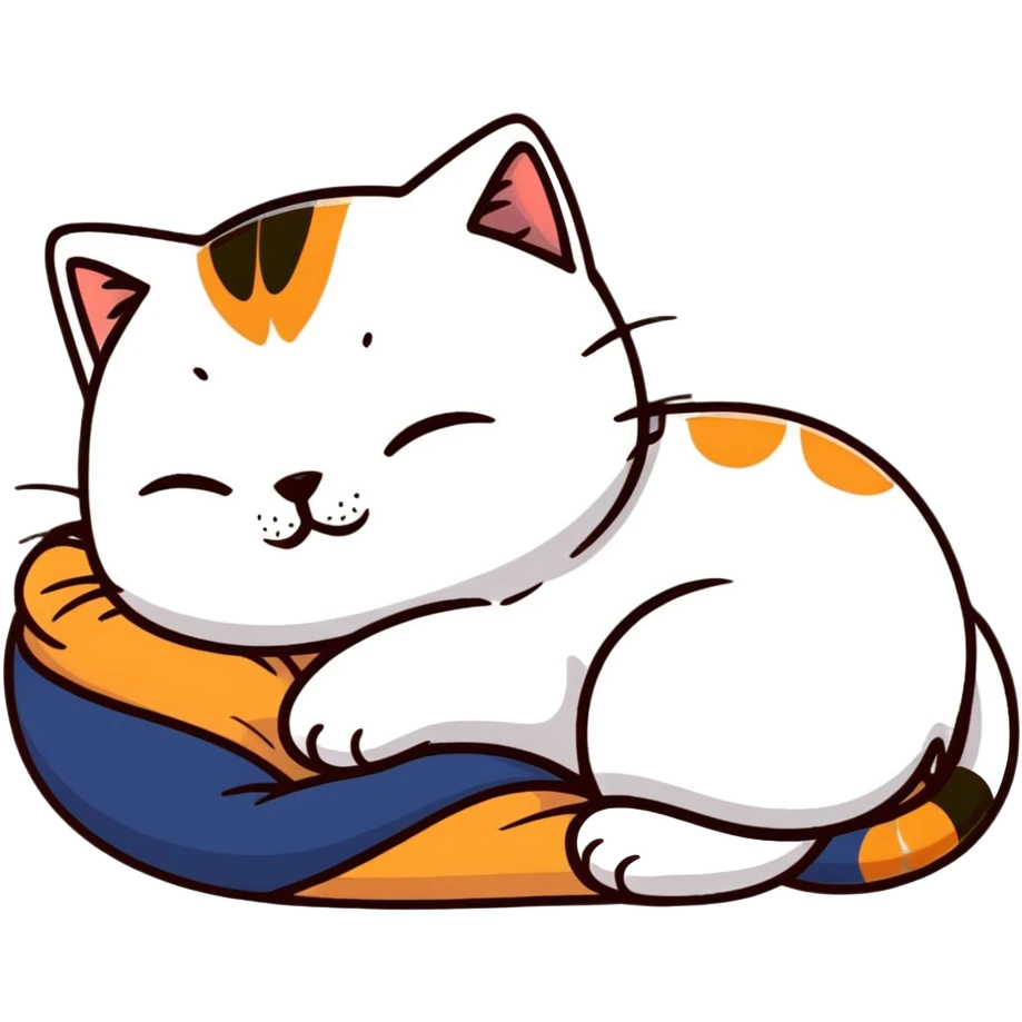 cat sleeping peacefully emoji