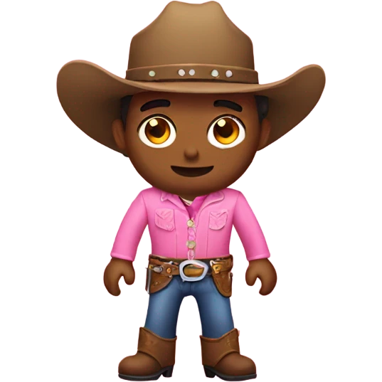 a pink cowboy emoji