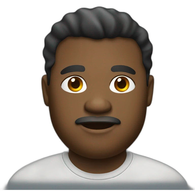 Fat black man wearing a shirt with a car on it emoji