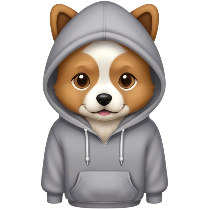 Dog wearing a hoodie emoji