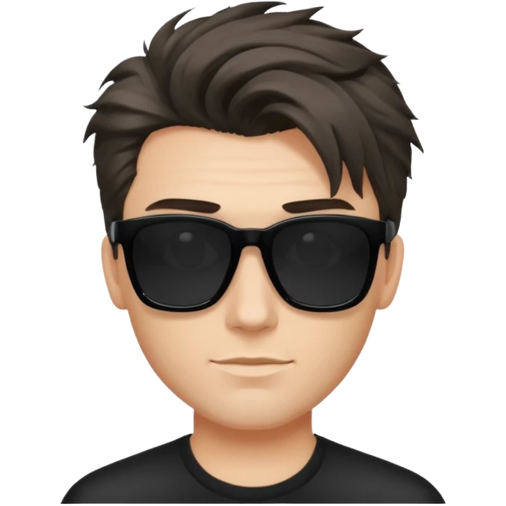 fair man with cool hair with square dark shades emoji