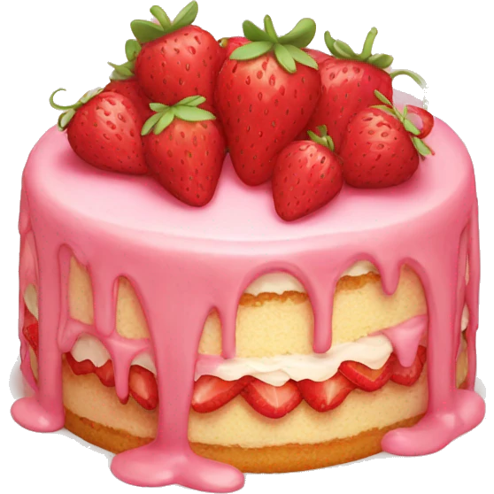 Strawberry cake emoji