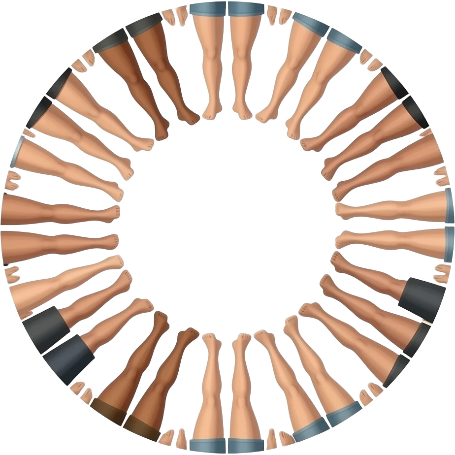 Circle of legs emoji