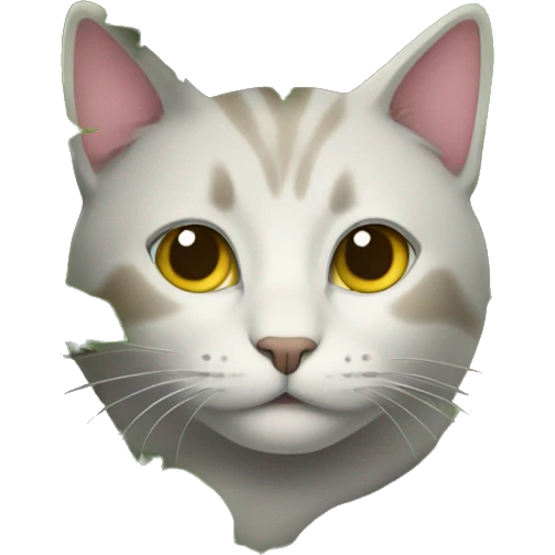 cat hidden in a tree with foliage emoji
