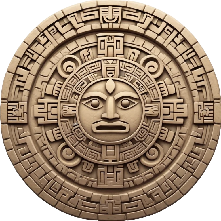 Aztec calendar stone symbol emoji