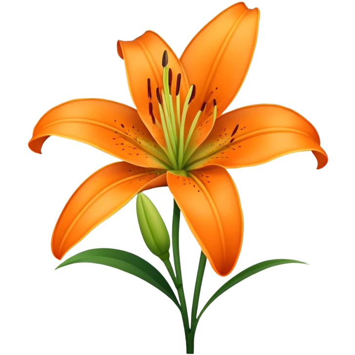 single Lily Asiatic, straight stem emoji