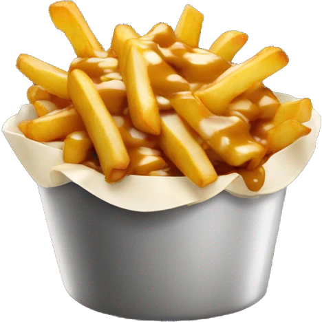 Poutine qui mange une poutine emoji