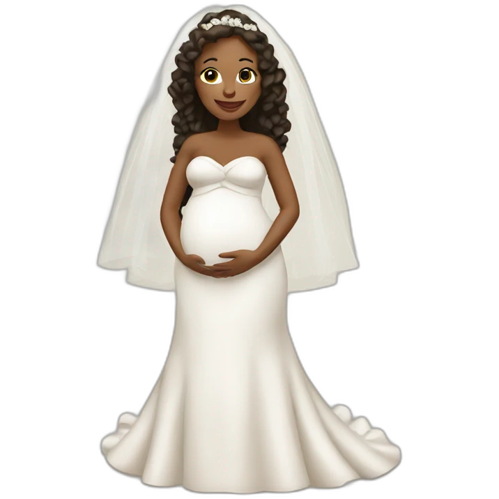 pregnant bride emoji