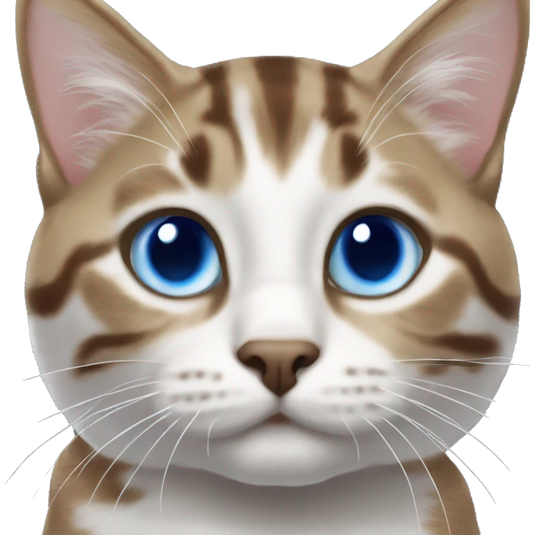 brown white tabby blue eyes emoji
