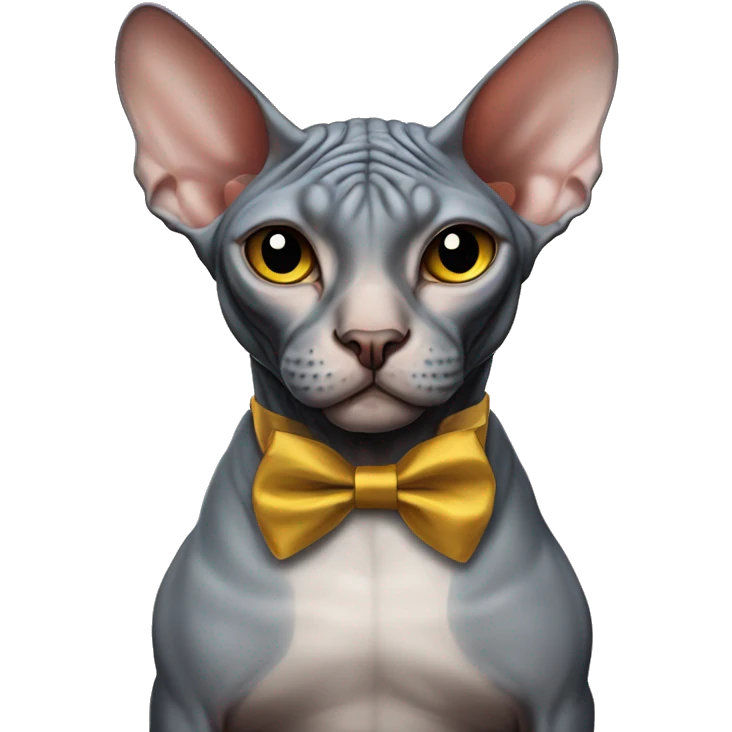 sphynx with bowtie emoji