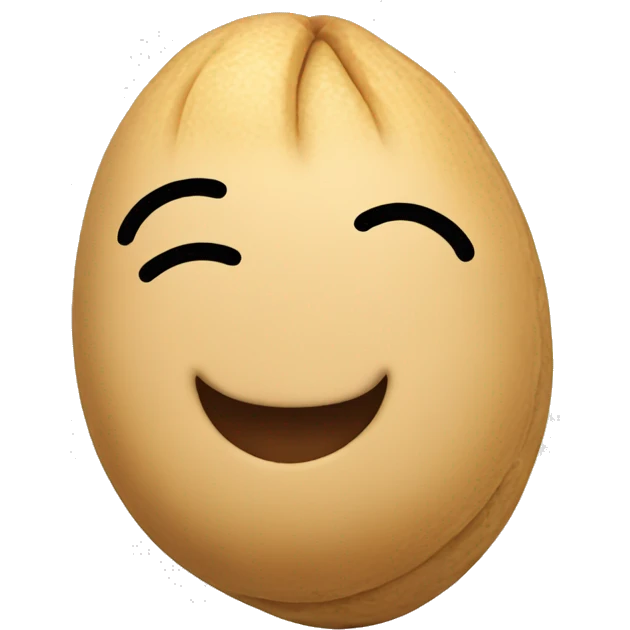 Peanut head in love emoji