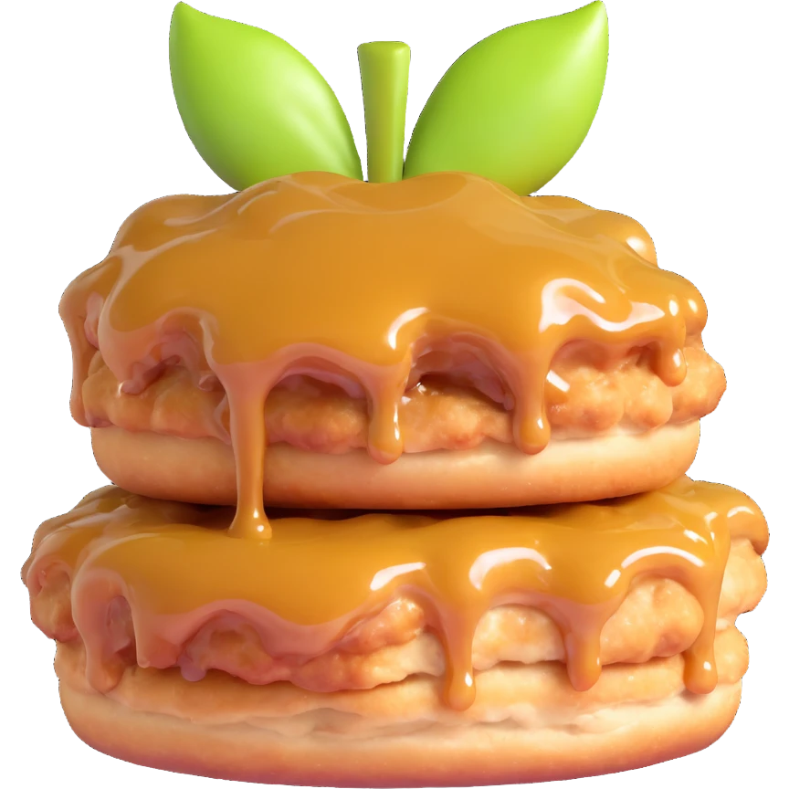 apple fritter with glaze emoji